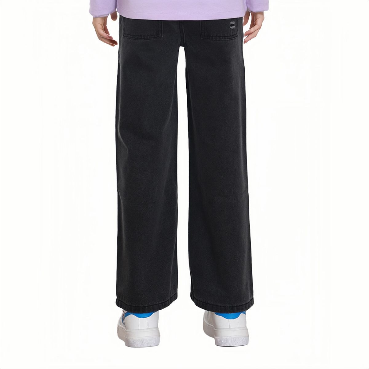FASHION'S PARK - Jeans Niña Wide Leg Roturas Negro Fashion's Park