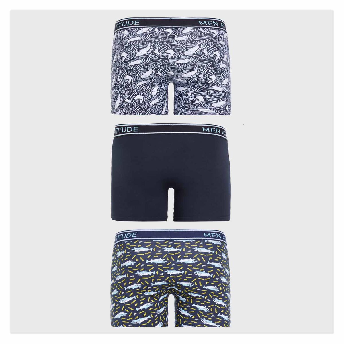 FASHION'S PARK - Boxer Liso Tripack Negro Fashion's Park