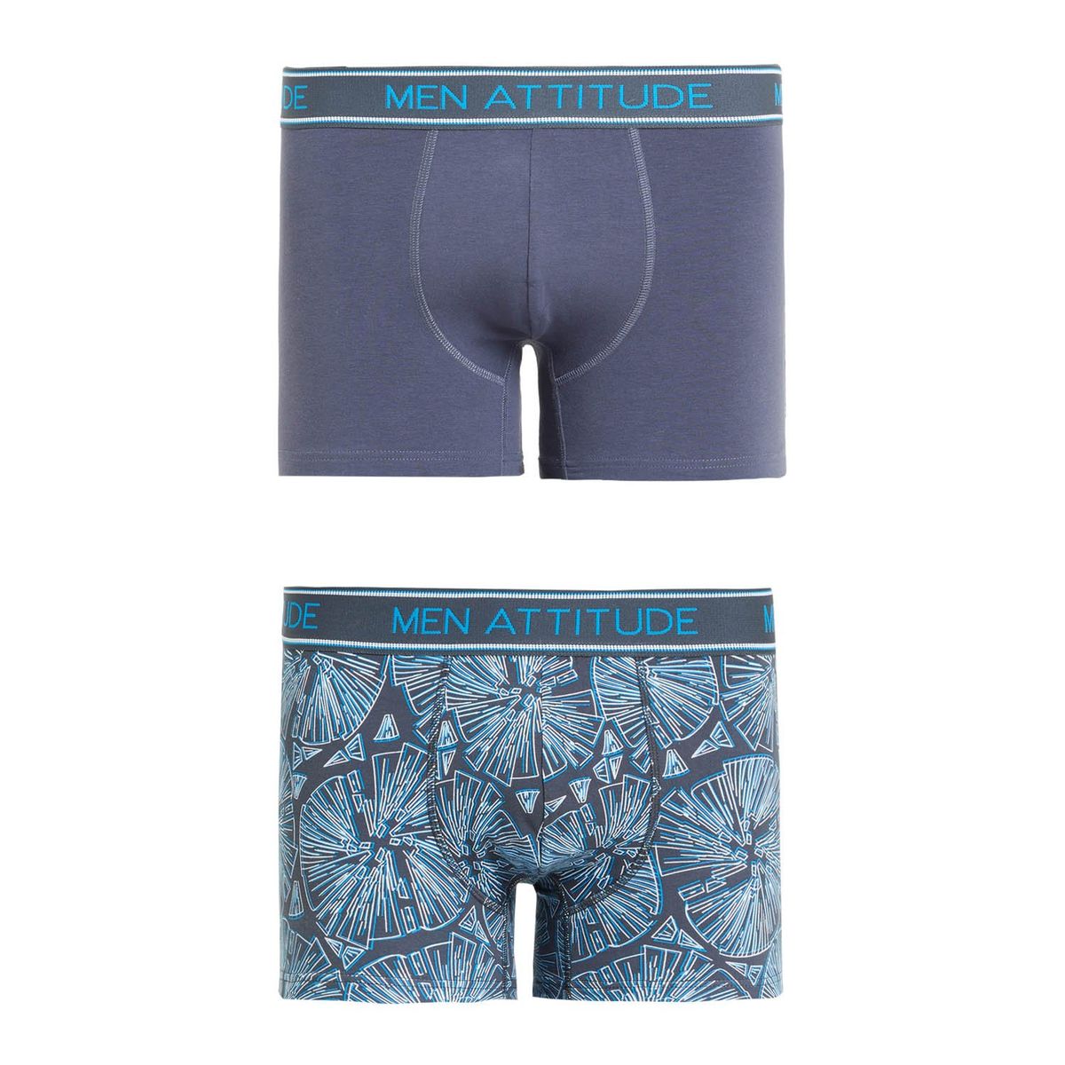 FASHION'S PARK - Boxer Bipack Liso/Estampado Azul Marino Fashion's Park