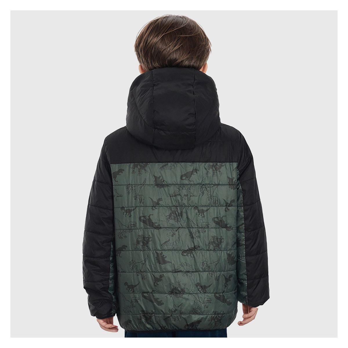 FASHION'S PARK - Parka Niño Zipper Estampada Verde Militar Fashion's Park