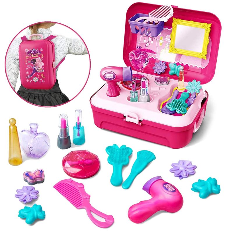 EVERSO - 21pcs Juego De Juguetes De Maquillaje De Rol Para Niños