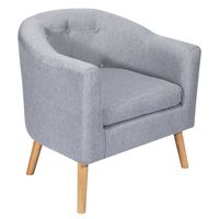 Poltrona 70x60x77CM para Dormitorio Apartamento Oficina Gris