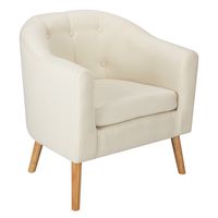 Poltrona 70x60x77CM para Dormitorio Apartamento Oficina Beige