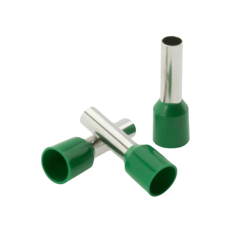 GENERICO - Ferrule 6MM 10 AWG Verde 100un