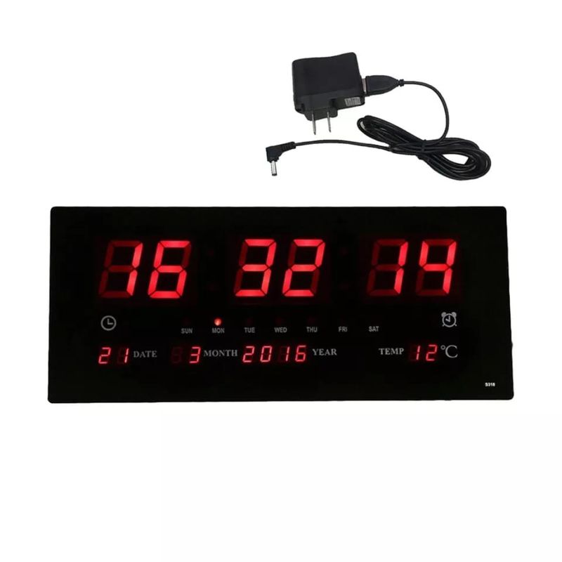 IRM - RELOJ DIGITAL DE PARED CON INDICADOR DE TEMPERATURA