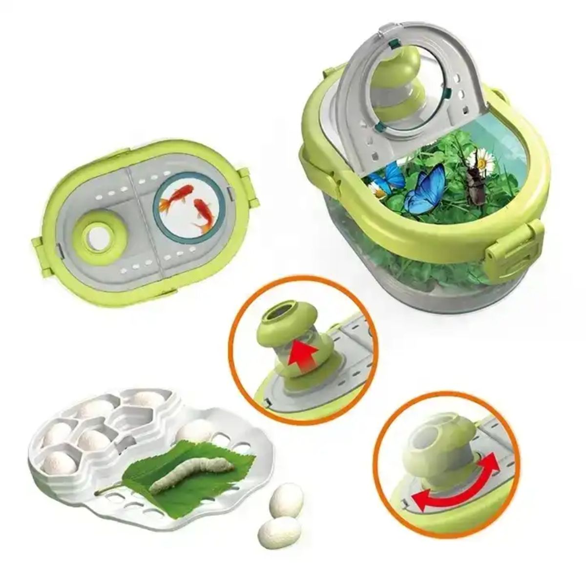 SPACEZAT - Set de Explorador Atrapa y Colecciona Insectos 9 piezas