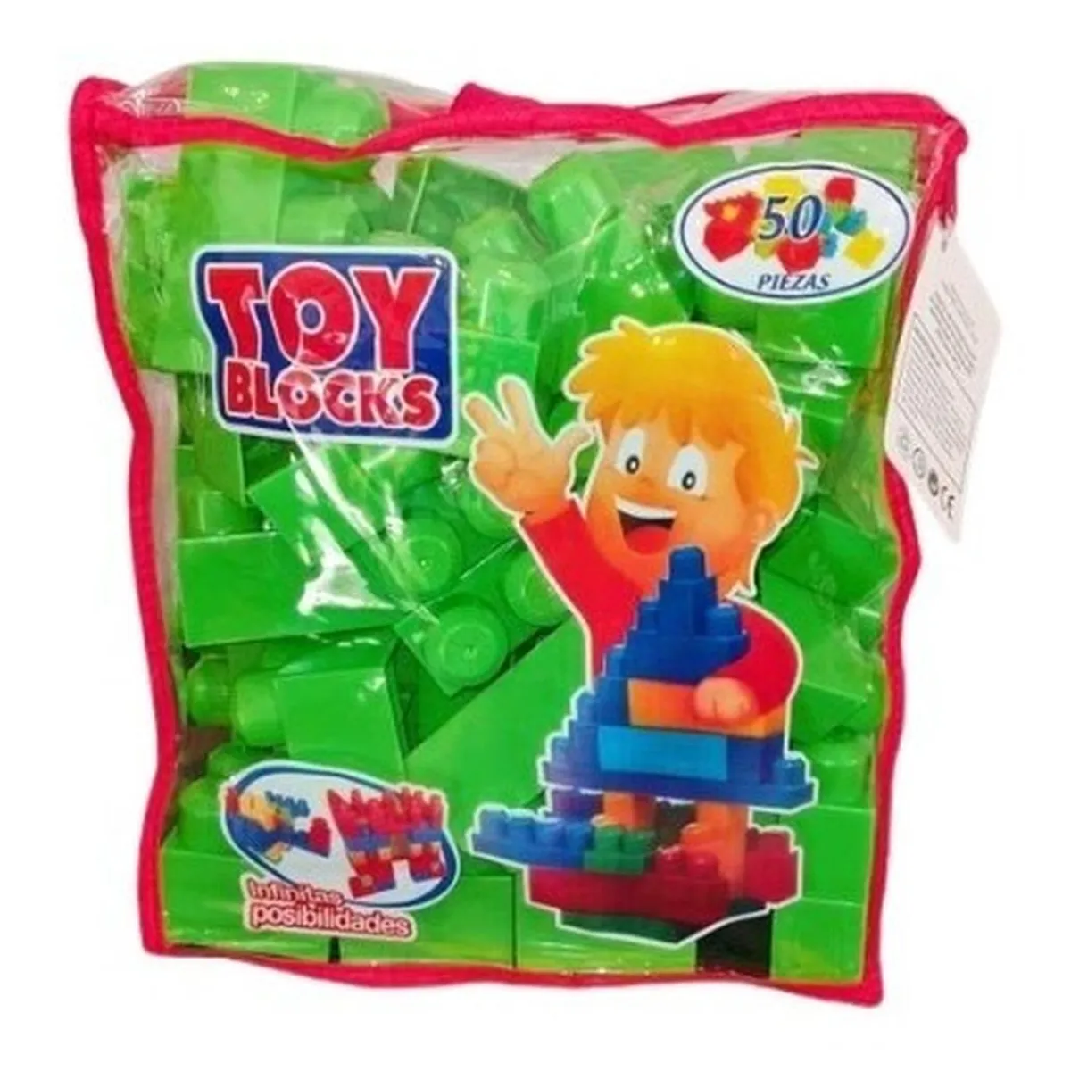 GENERICO - Bloques Entretenidos Fabricación Chilena 50 Piezas - Verde