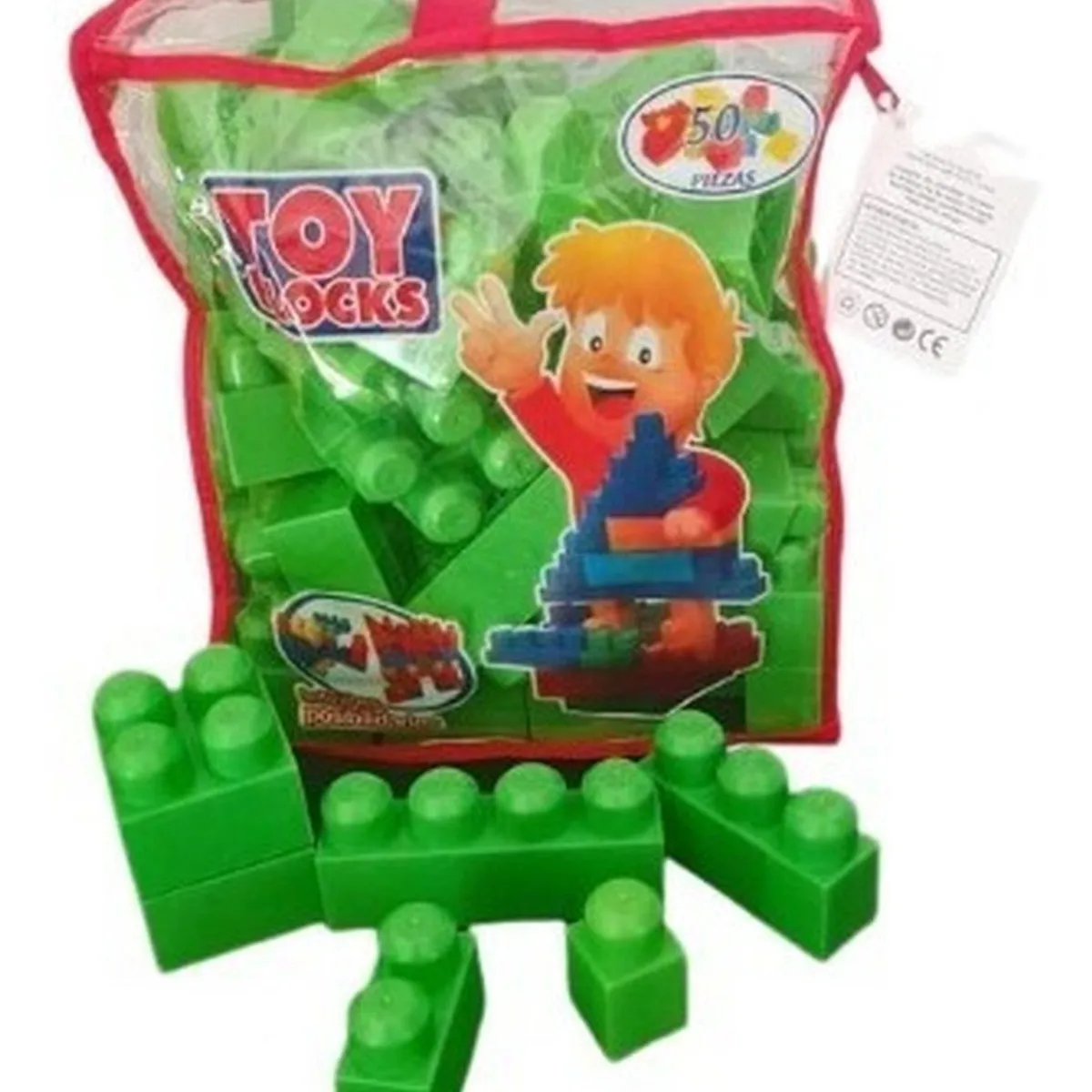 GENERICO - Bloques Entretenidos Fabricación Chilena 50 Piezas - Verde