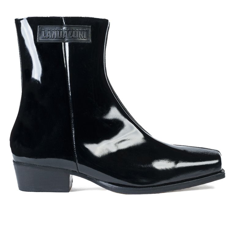 Botín Cuero Poseidón Negro