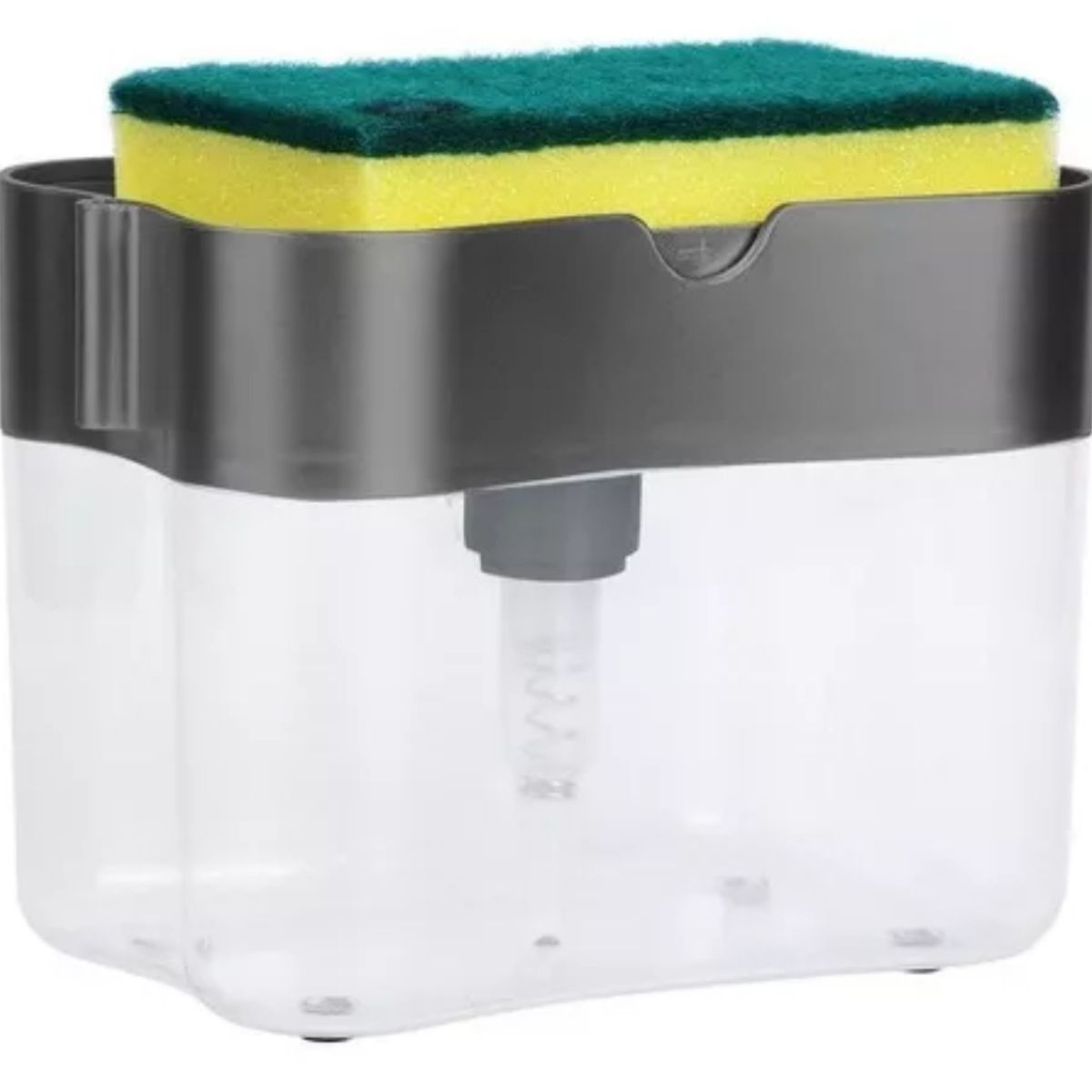 GENERICO - dispensador jabon lavalozas bomba esponja con recipient color gris