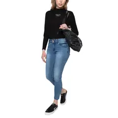 ELLUS - JEANS CANDICE TIRO MEDIO PRETINA ANCHA AF022098