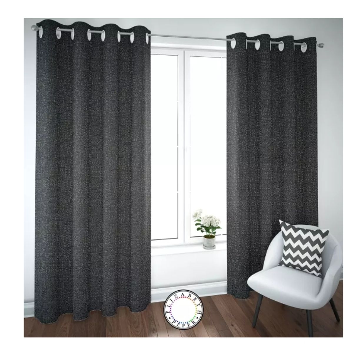 GENERICO - Set Cortinas Hogar 2 Paños 140x220 Cm Tela Lino