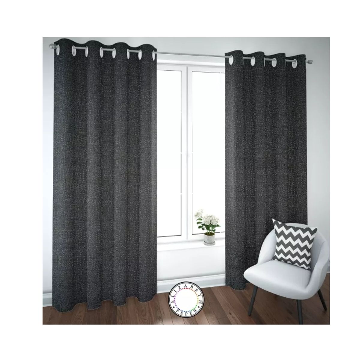 GENERICO - Set Cortinas Hogar 2 Paños 140x220 Cm Tela Lino