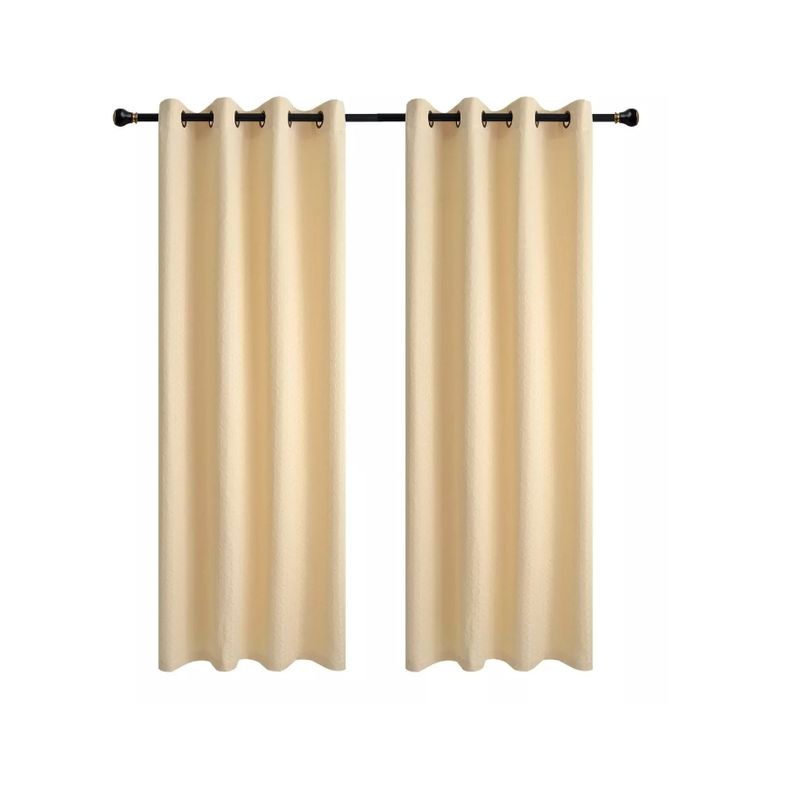 GENERICO - Cortinas Hogar Telas Brocato 2 Panos 140x220 Cm
