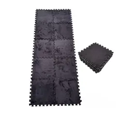 GENERICO - Pack Alfombra con Goma Eva Rompecabezas Didactica - Negro