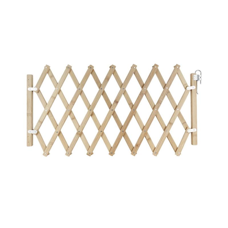 CRUSEC - Puerta Plegable Para Mascotas Valla De Seguridad De Madera