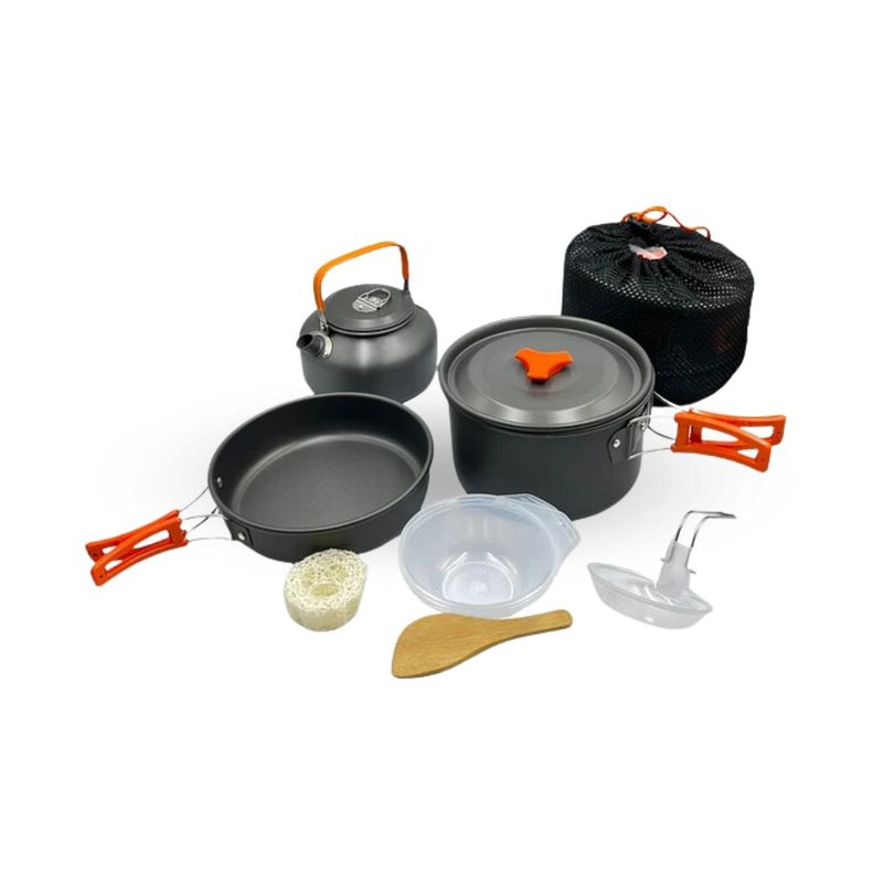 SANTU HOME & DECO - Set de Ollas y Tetera Outdoor Camping Utensilios