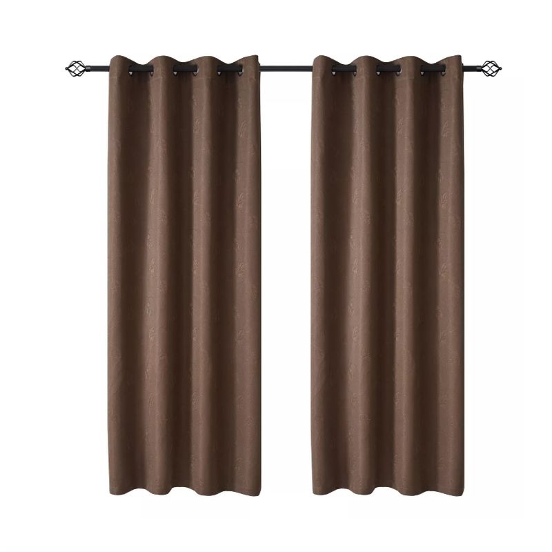 GENERICO - Cortinas Hogar Telas Brocato 2 Panos 140x220 Cm