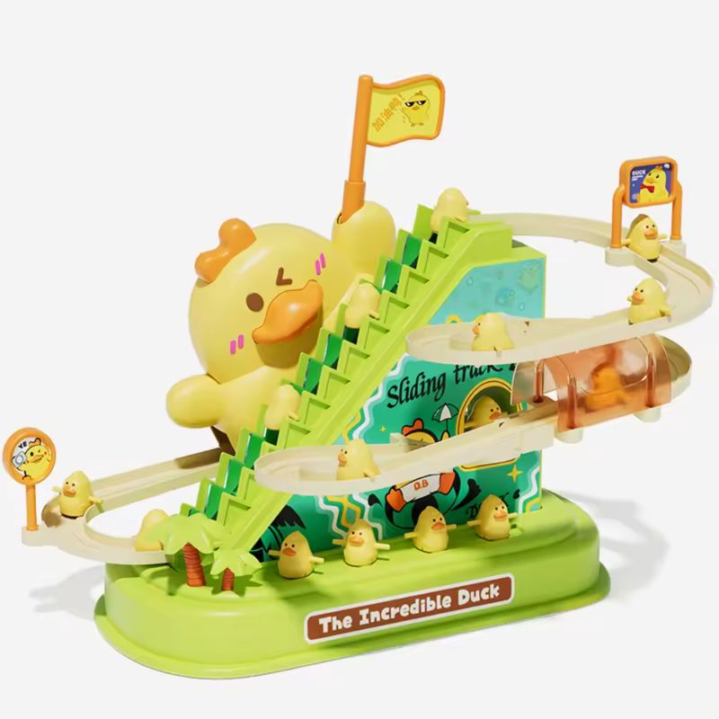 SPACEZAT - Cascada de Patitos Pista de Carreras Escaleras Deslizante