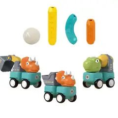 SPACEZAT - Set Bolas y Varillas Dinosaurios Magneticos 84 piezas