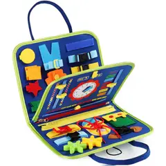 SPACEZAT - Maletin Sensorial Tablero de Actividades Juguete Montessori