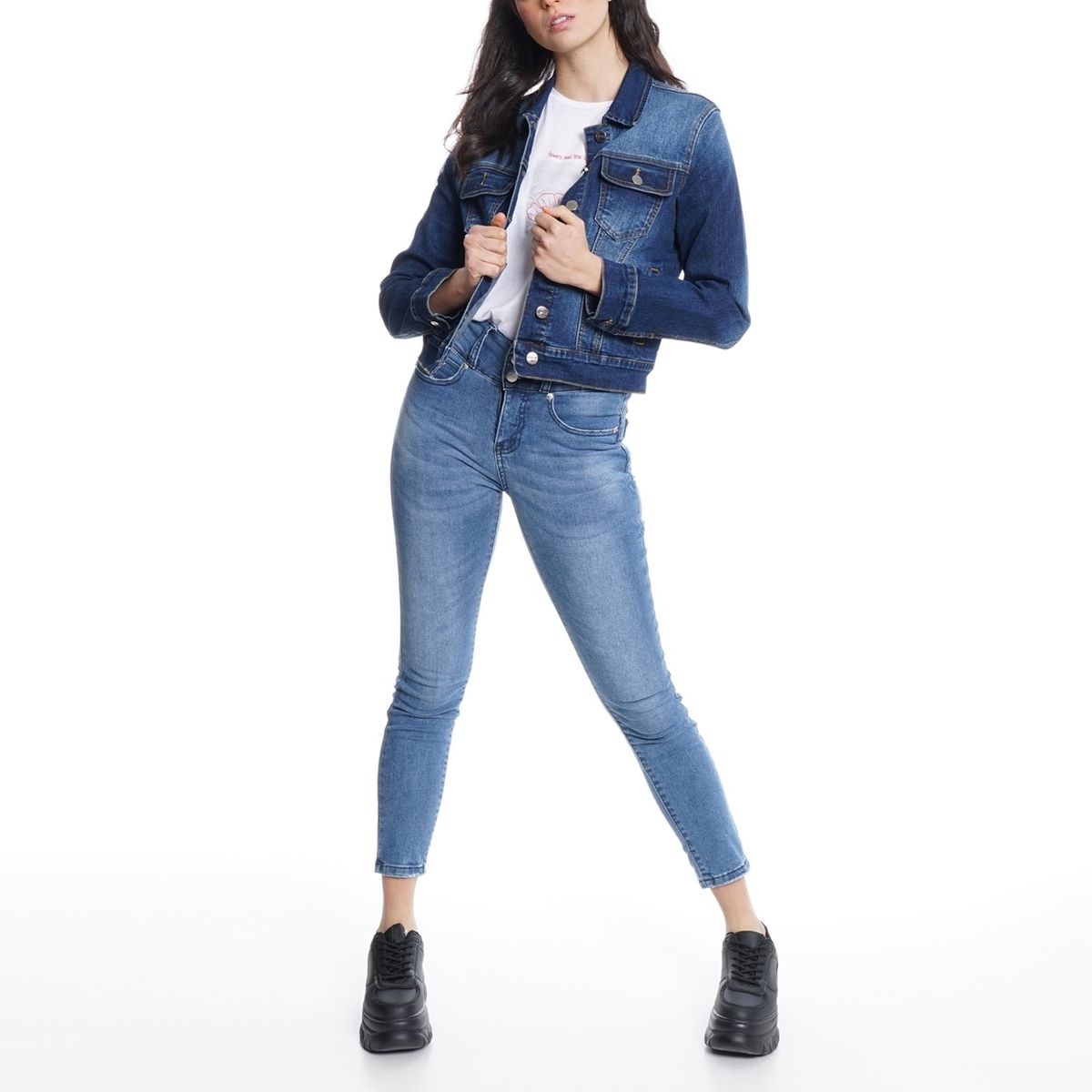 IL GIOCO - CHAQUETA MUJER  DENIM SLIM  IL GIOCO IF041901