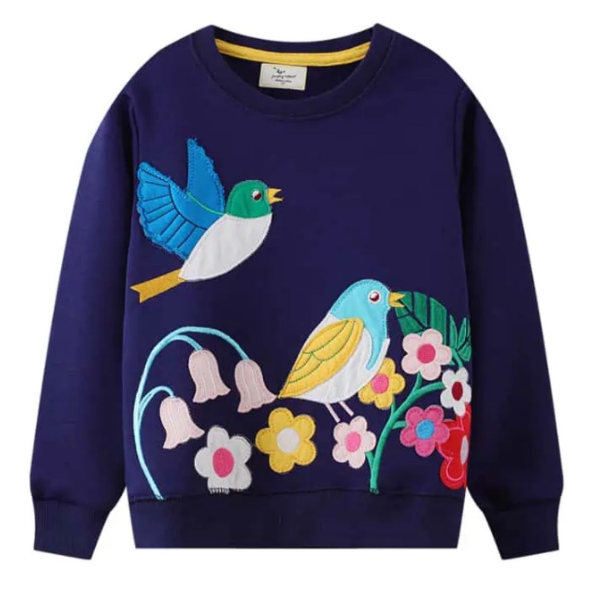JUMP KIDS - Poleron Niña Manga Larga Pajaritos 100% Algodón