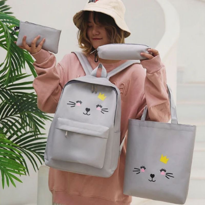 SANTU HOME & DECO - Juego de Mochilas Diseño de Gato