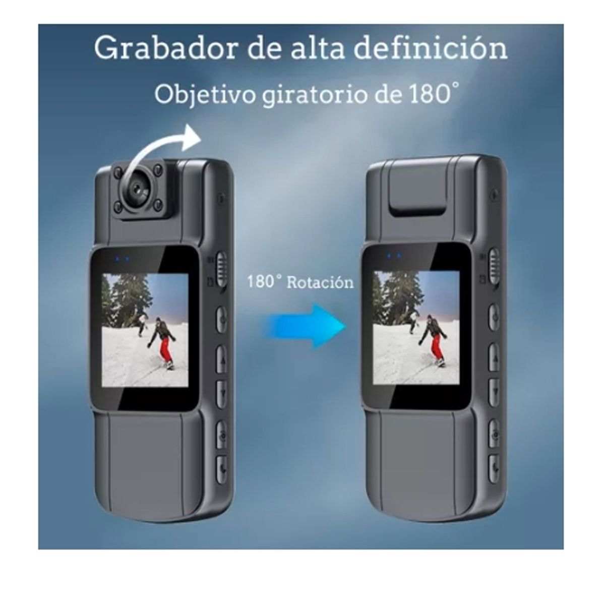 GENERICO - 1080p Cámara De Cuerpo Portátil Hd Pantall Grabadoras Video