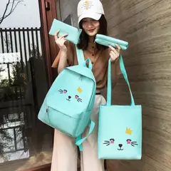 SANTU HOME & DECO - Juego de Mochilas Diseño de Gato