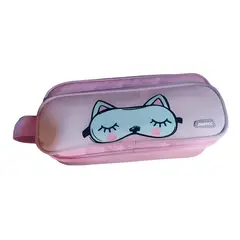 ARTIDIX - Estuche escolar Grande 3 Cierres Rosa Sweet pink PB-B2 - Rosa
