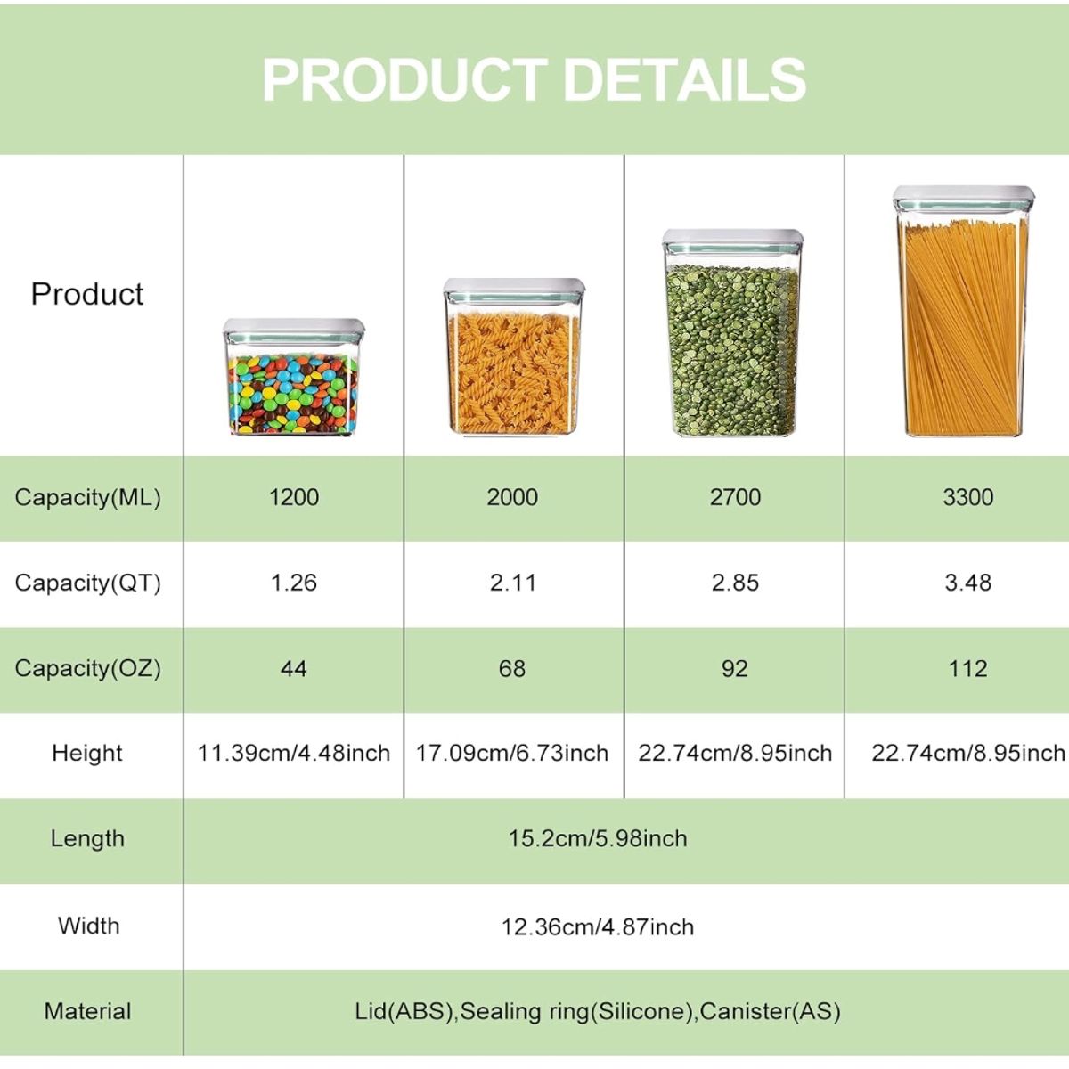 GENERICO - Organizadores Set 4 Contenedores Herméticos
