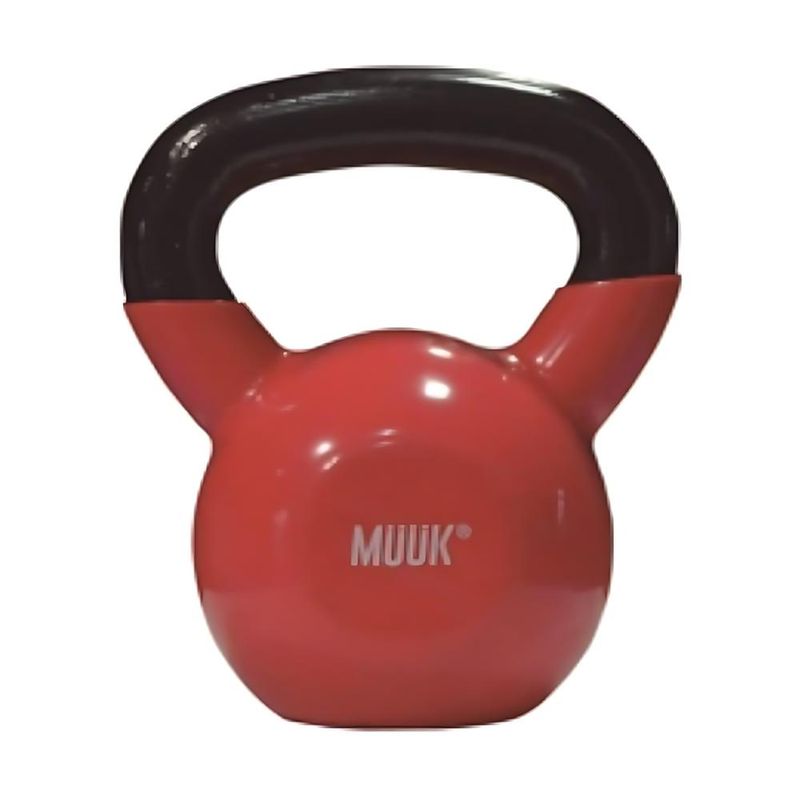 MUUK - Pesa Rusa 8 KG MUUK roja de fierro cubierta PVC