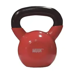 MUUK - Pesa Rusa 8 KG roja de fierro cubierta PVC