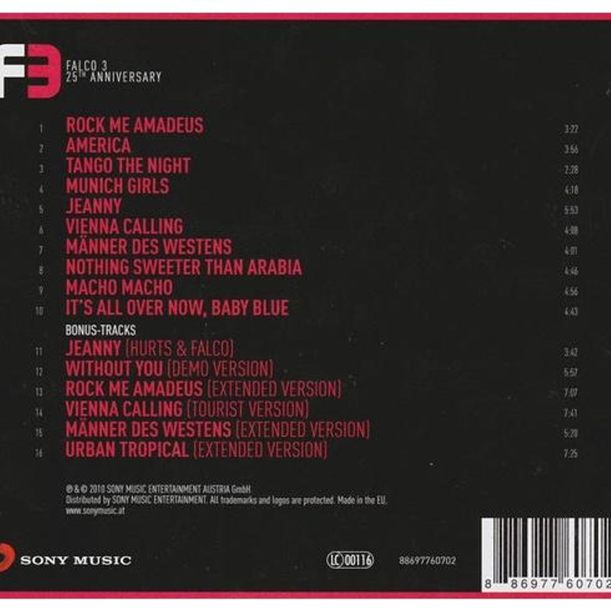HITWAY MUSIC - FALCO - FALCO 3 ( 25TH ANNIVERSARY EDITION ) - CD HITWAY MUSIC