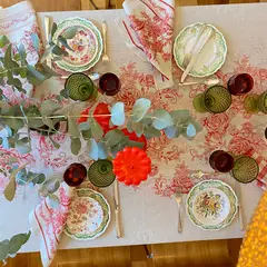 TUYO PRINT - Mantel Toile Rojo - 180 x 350 cm -