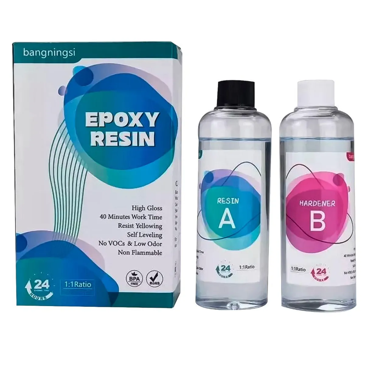 DETODOYMAS - Resina Epóxica Cristal 1:1 1000ml +accesorios - Turquesa