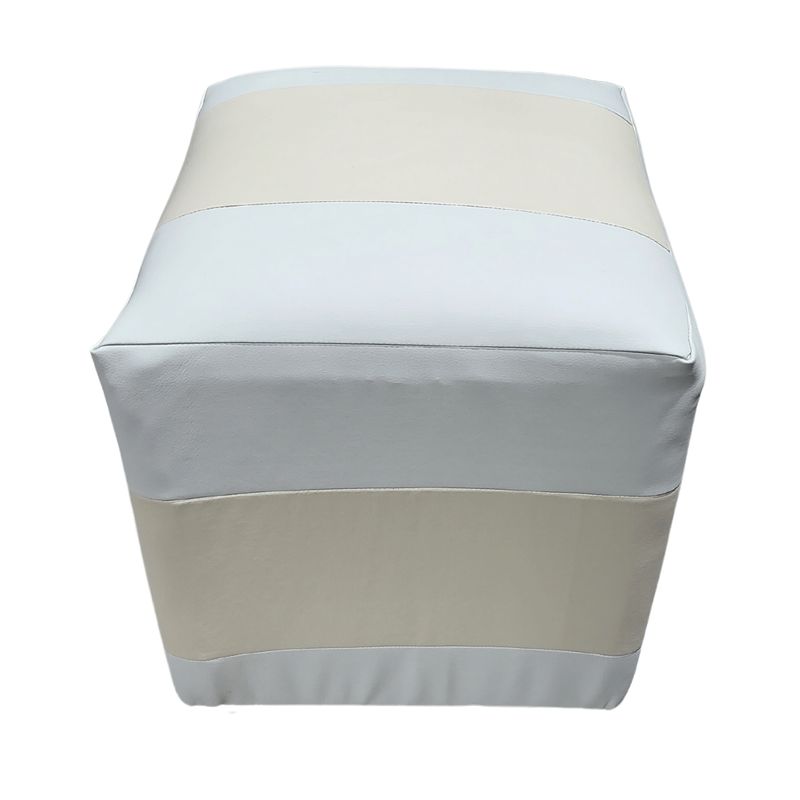 GENERICO - Pouf Bicolor Eco Cuero 35x35x42 Muebles Rimar