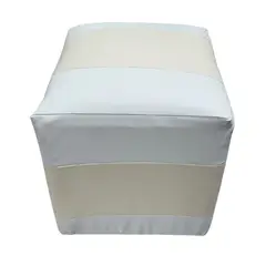 GENERICO - Pouf Bicolor Eco Cuero 35x35x42 Muebles Rimar