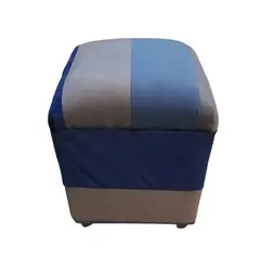 GENERICO - Pouf Bicolor Felpa 35x35x42 Muebles Rimar