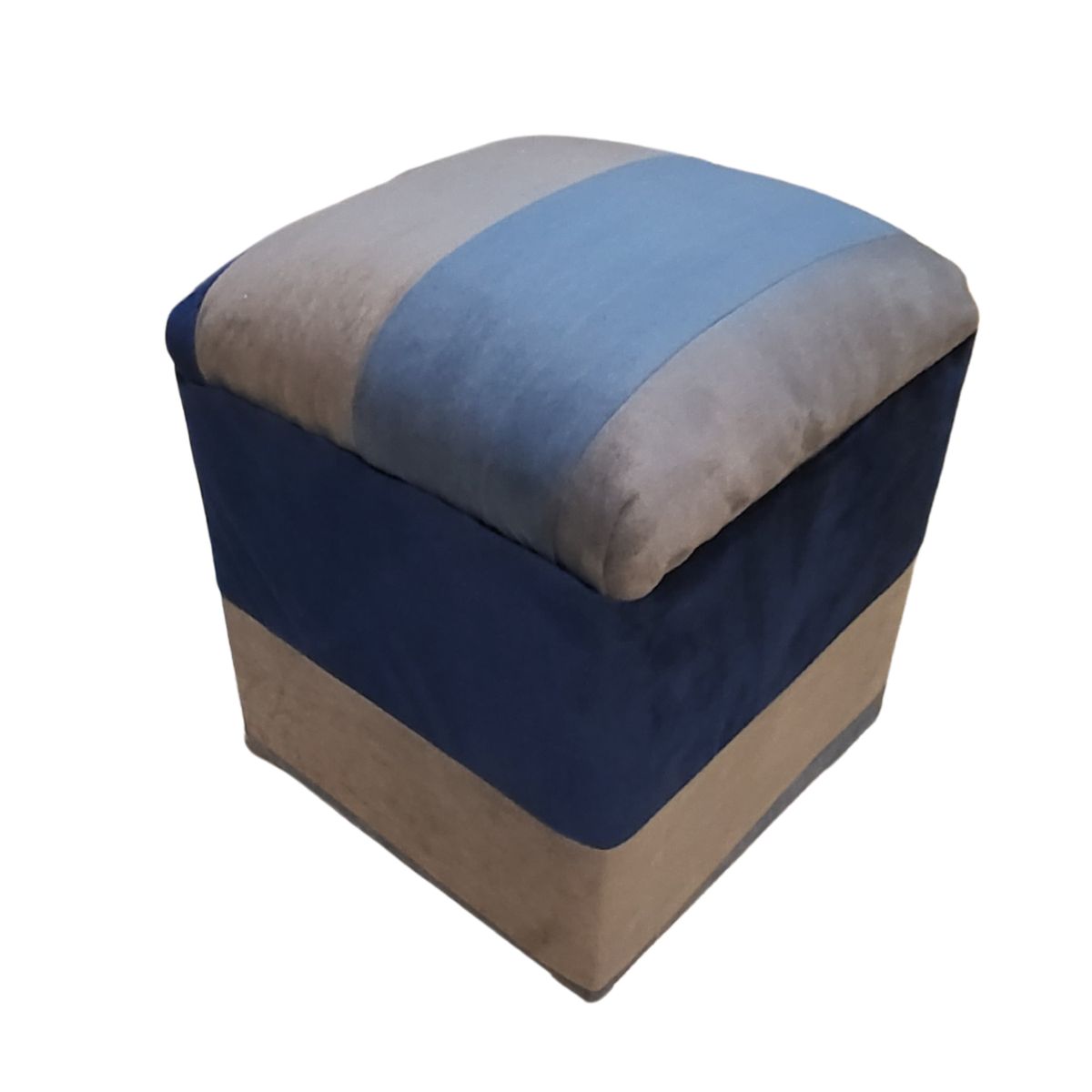 GENERICO - Pouf Bicolor Felpa 35x35x42  Muebles Rimar