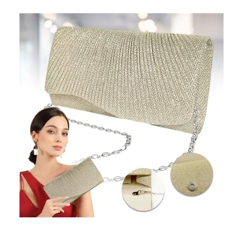 GENERICO - Bolso De Mano De Fiesta De Lentejuelas Mujer Cartera Clutch