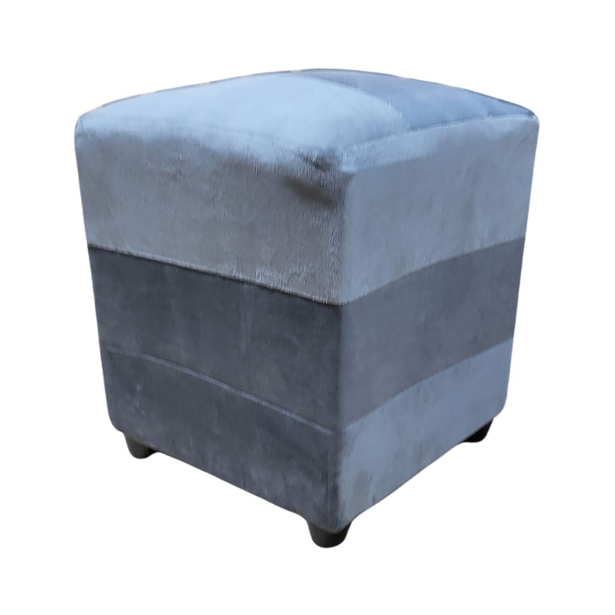 GENERICO - Pouf Grises Felpa 35x35x42 Muebles Rimar