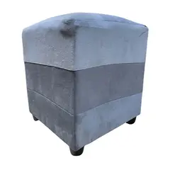GENERICO - Pouf Grises Felpa 35x35x42 Muebles Rimar