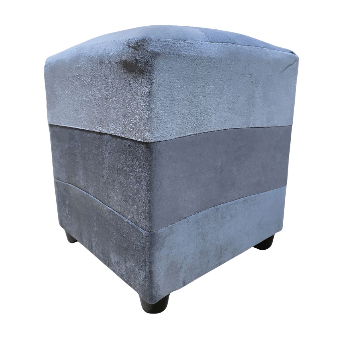 GENERICO - Pouf Grises Felpa 35x35x42 Muebles Rimar