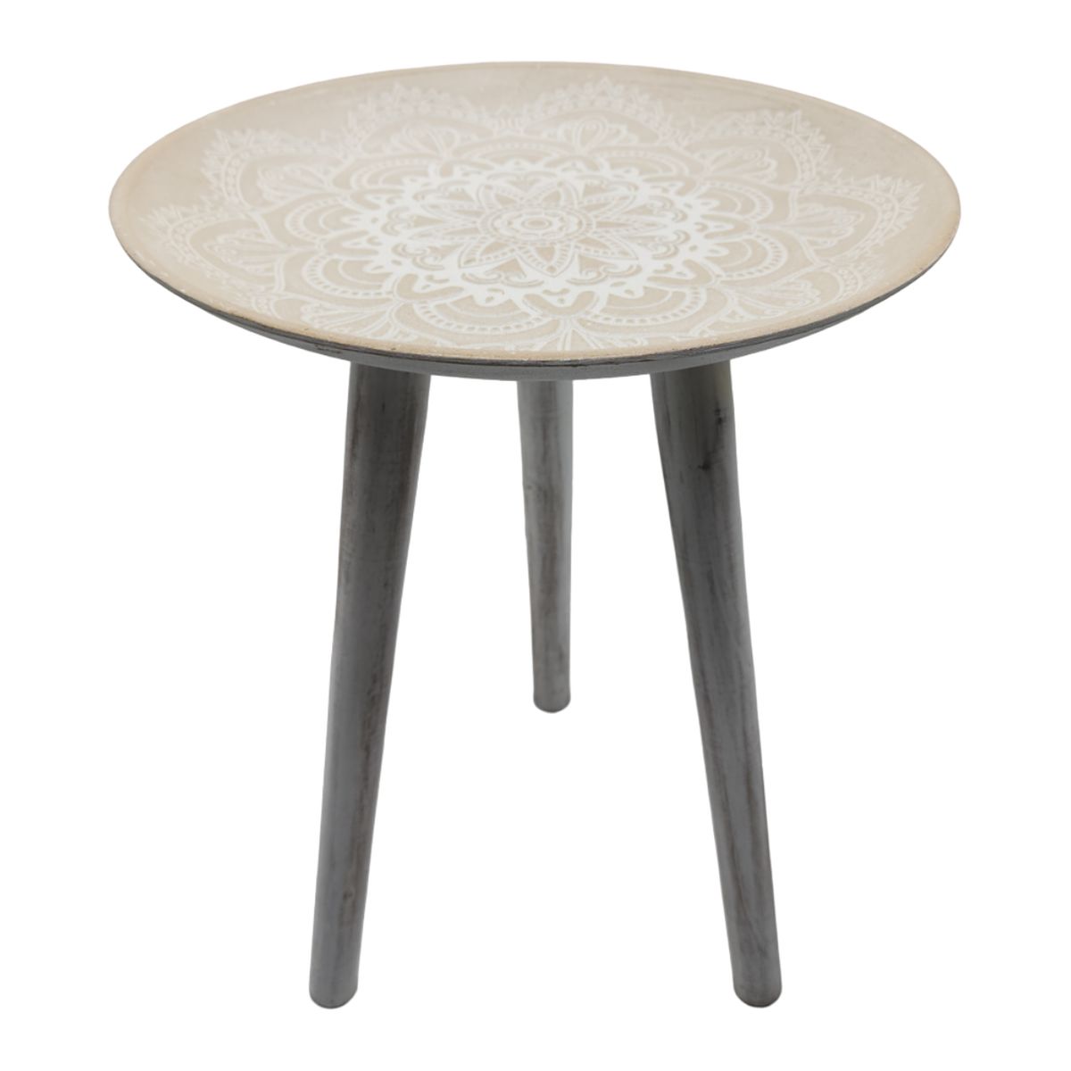 GENERICO - Mesa De Centro Redonda Lateral Living Mesa Diseño Mandala