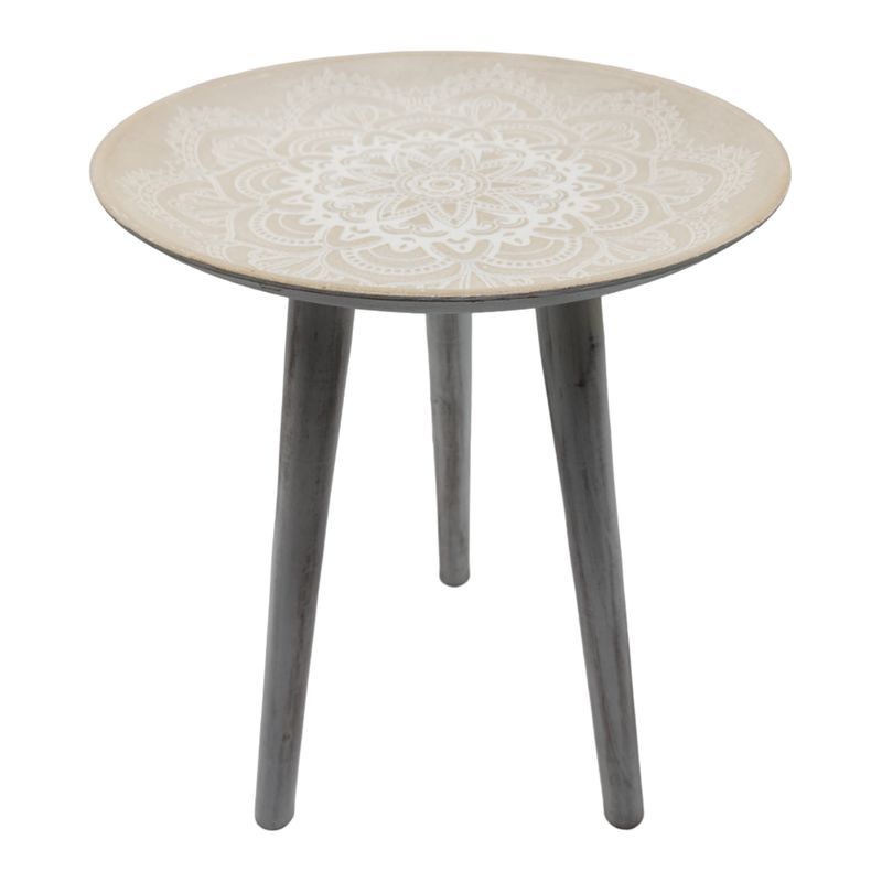 GENERICO - Mesa De Centro Redonda Lateral Salon Mesa Diseño Mandala.