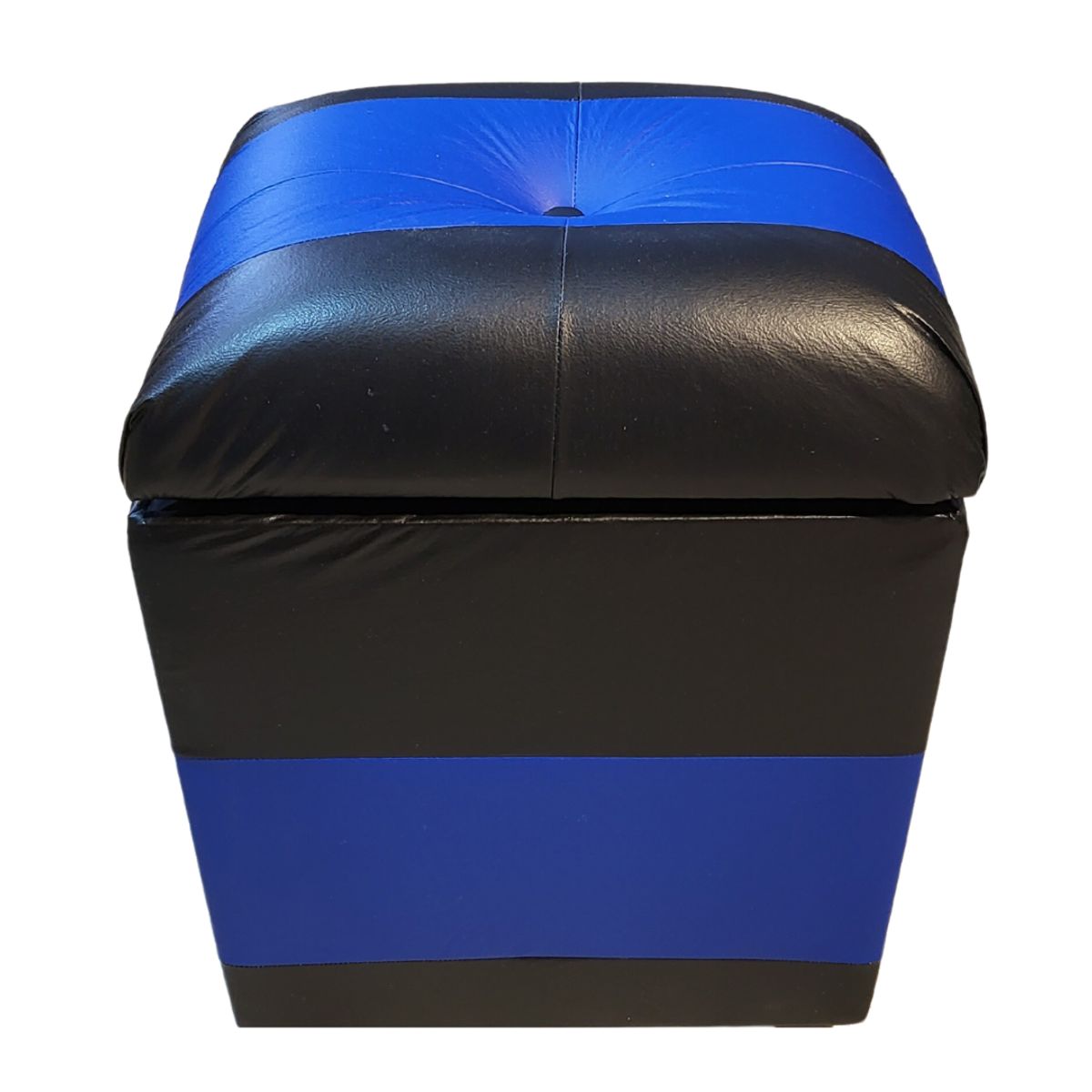 GENERICO - Pouf Baul Bicolor Eco Cuero 40x33x45 Rimar