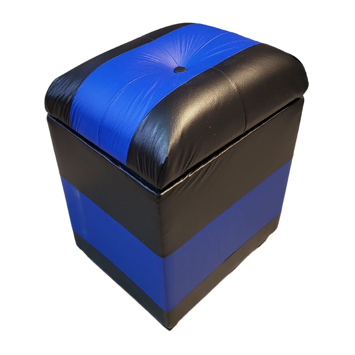 GENERICO - Pouf Baul Bicolor Eco Cuero 40x33x45 Rimar