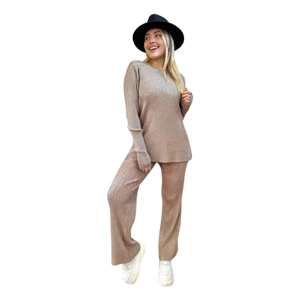 LIKE SHOP - Conjunto 2 Piezas Mujer Tejido Soft. Jersey + Pantalón 3005